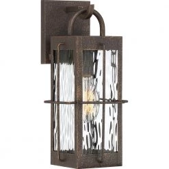 Ward 1-Light Gilded Bronze Outdoor Wall Lantern Sconce by Quoizel