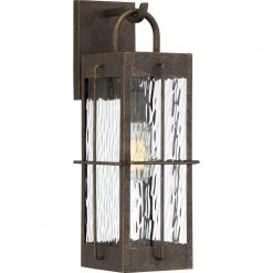 Ward 1-Light Gilded Bronze Outdoor Wall Lantern Sconce by Quoizel
