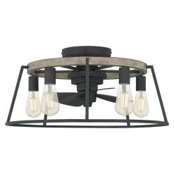 Brockton 24 in. Grey Ash Ceiling Fan with Light by Quoizel