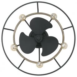 Brockton 24 in. Grey Ash Ceiling Fan with Light by Quoizel -Quoizel Sales grey ash quoizel ceiling fans with lights brt3124gk fa 1000