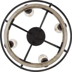 Brockton 17.5 in. 4-Light Grey Ash Pendant by Quoizel -Quoizel Sales grey ash quoizel chandeliers brt2817gk 1f 1000