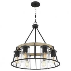 Brockton 6-Light Grey Ash Outdoor Chandelier by Quoizel -Quoizel Sales grey ash quoizel outdoor chandeliers brt3525gk 4f 1000