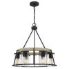Brockton 6-Light Grey Ash Outdoor Chandelier by Quoizel -Quoizel Sales grey ash quoizel outdoor chandeliers brt3525gk 64 1000