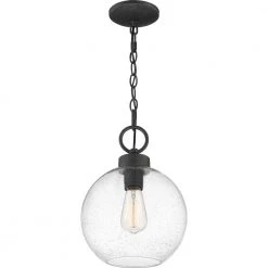 Barre 1-Light Grey Ash Globe Pendant Light by Quoizel -Quoizel Sales grey ash quoizel pendant lights bae1510gk 1f 1000