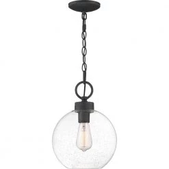 Barre 1-Light Grey Ash Globe Pendant Light by Quoizel