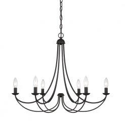 Mirren 6-Light Imperial Bronze Candle-Style Chandelier by Quoizel