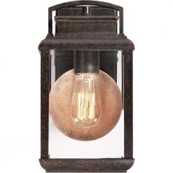 Byron 1-Light Bronze Outdoor Wall Lantern Sconce by Quoizel -Quoizel Sales imperial bronze quoizel outdoor sconces brn8406ib 4f 1000