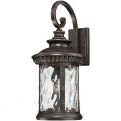 Chimera 1-Light Bronze Outdoor Wall Lantern Sconce by Quoizel -Quoizel Sales imperial bronze quoizel outdoor sconces chi8411ib 4f 1000
