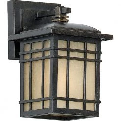 Hillcrest 1-Light Bronze Outdoor Wall Lantern Sconce by Quoizel