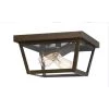 Rue De Royal 2-Light Industrial Bronze Flush Mount with Clear Glass by Quoizel -Quoizel Sales industrial bronze quoizel flush mount lights ro1312iz 64 1000
