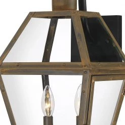 Rue De Royal 1-Light Industrial Bronze Outdoor Wall Lantern Sconce by Quoizel -Quoizel Sales industrial bronze quoizel outdoor sconces ro8411iz e1 1000