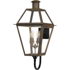 Rue De Royal 1-Light Industrial Bronze Outdoor Wall Lantern Sconce by Quoizel