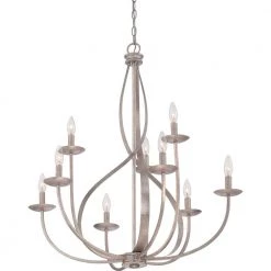Serenity 9-Light Italian Fresco Candle-Style Chandelier by Quoizel -Quoizel Sales italian fresco quoizel chandeliers ser5009if 4f 1000