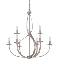 Serenity 9-Light Italian Fresco Candle-Style Chandelier by Quoizel
