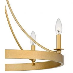 Aspyn 5-Light Light Gold Chandelier by Quoizel -Quoizel Sales light gold quoizel chandeliers apn5026lg 44 1000