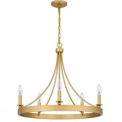 Aspyn 5-Light Light Gold Chandelier by Quoizel -Quoizel Sales light gold quoizel chandeliers apn5026lg c3 1000