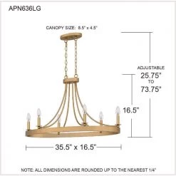 Aspyn 6-Light Light Gold Island Light Chandelier by Quoizel 14 Aspyn 6-Light Light Gold Island Light Chandelier by Quoizel -Quoizel Sales light gold quoizel chandeliers apn636lg 1d 1000