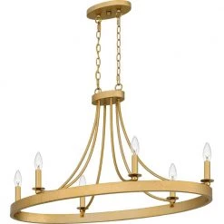 Aspyn 6-Light Light Gold Island Light Chandelier by Quoizel 17 Aspyn 6-Light Light Gold Island Light Chandelier by Quoizel -Quoizel Sales light gold quoizel chandeliers apn636lg 1f 1000