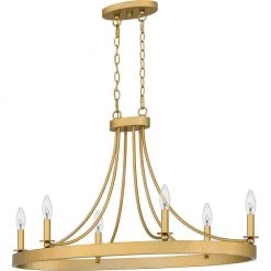 Aspyn 6-Light Light Gold Island Light Chandelier by Quoizel 15 Aspyn 6-Light Light Gold Island Light Chandelier by Quoizel -Quoizel Sales light gold quoizel chandeliers apn636lg c3 1000