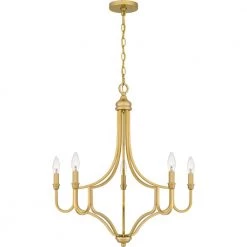 Mabel 5-Light Light Gold Chandelier by Quoizel 15 Mabel 5-Light Light Gold Chandelier by Quoizel -Quoizel Sales light gold quoizel chandeliers mab5026lg 1f 1000
