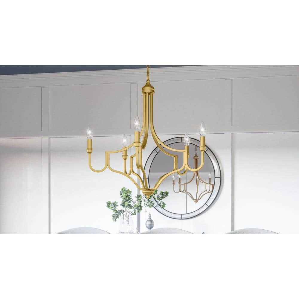Mabel 5-Light Light Gold Chandelier by Quoizel 4 Mabel 5-Light Light Gold Chandelier by Quoizel - Image 2