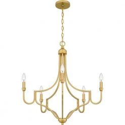 Mabel 5-Light Light Gold Chandelier by Quoizel 17 Mabel 5-Light Light Gold Chandelier by Quoizel -Quoizel Sales light gold quoizel chandeliers mab5026lg fa 1000