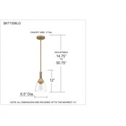 Burkett 1-Light Light Gold Shaded Pendant by Quoizel -Quoizel Sales light gold quoizel pendant lights bkt1506lg 76 1000