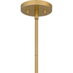 Burkett 1-Light Light Gold Shaded Pendant by Quoizel -Quoizel Sales light gold quoizel pendant lights bkt1506lg fa 1000