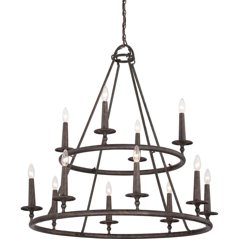 Voyager 12-Light Malaga Candle-Style Chandelier by Quoizel 6 Voyager 12-Light Malaga Candle-Style Chandelier by Quoizel - Image 4