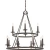 Voyager 12-Light Malaga Candle-Style Chandelier by Quoizel