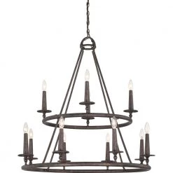 Voyager 12-Light Malaga Candle-Style Chandelier by Quoizel
