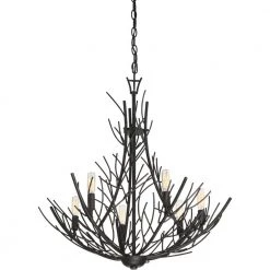 Thornhill 6-Light Marcado Black Candle-Style Chandelier by Quoizel -Quoizel Sales marcado black quoizel chandeliers thl5006mk 4f 1000