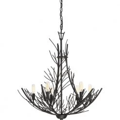 Thornhill 6-Light Marcado Black Candle-Style Chandelier by Quoizel