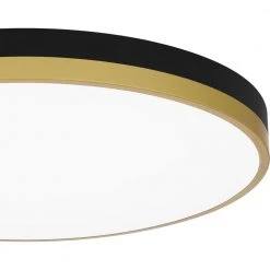 Weldin 20 in. Matte Black Gold LED Flush Mount by Quoizel -Quoizel Sales matte black gold quoizel flush mount lights wln1620mbkg 44 1000