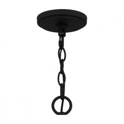 Acacia 3-Light Matte Black Chandelier with Clear Water Glass by Quoizel -Quoizel Sales matte black quoizel chandeliers aca5020mbk fa 1000