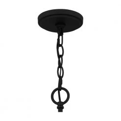 Acacia 5-Light Matte Black Chandelier with Clear Water Glass by Quoizel -Quoizel Sales matte black quoizel chandeliers aca5024mbk fa 1000