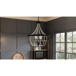 Adelaide 4-Light Matte Black Beaded Pendant by Quoizel 19 Adelaide 4-Light Matte Black Beaded Pendant by Quoizel -Quoizel Sales matte black quoizel chandeliers adl2820mbk 31 1000