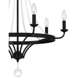 Adelaide 6-Light Matte Black Chandelier by Quoizel -Quoizel Sales matte black quoizel chandeliers adl5026mbk 44 1000