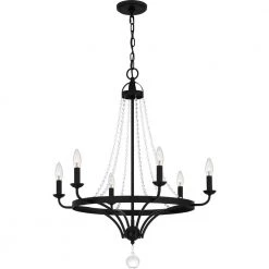 Adelaide 6-Light Matte Black Chandelier by Quoizel