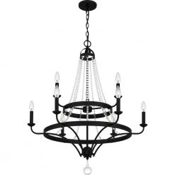 Adelaide 9-Light Matte Black Chandelier by Quoizel 15 Adelaide 9-Light Matte Black Chandelier by Quoizel -Quoizel Sales matte black quoizel chandeliers adl5030mbk 1f 1000