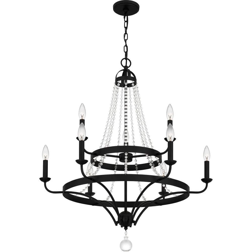 Adelaide 9-Light Matte Black Chandelier by Quoizel 7 Adelaide 9-Light Matte Black Chandelier by Quoizel - Image 5