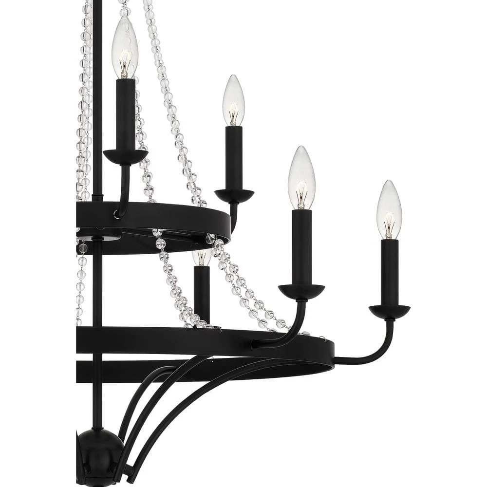 Adelaide 9-Light Matte Black Chandelier by Quoizel 8 Adelaide 9-Light Matte Black Chandelier by Quoizel - Image 6