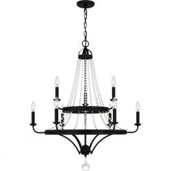 Adelaide 9-Light Matte Black Chandelier by Quoizel 14 Adelaide 9-Light Matte Black Chandelier by Quoizel -Quoizel Sales matte black quoizel chandeliers adl5030mbk 4f 1000