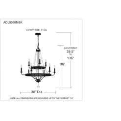 Adelaide 9-Light Matte Black Chandelier by Quoizel 18 Adelaide 9-Light Matte Black Chandelier by Quoizel -Quoizel Sales matte black quoizel chandeliers adl5030mbk 76 1000