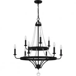 Adelaide 9-Light Matte Black Chandelier by Quoizel 13 Adelaide 9-Light Matte Black Chandelier by Quoizel -Quoizel Sales matte black quoizel chandeliers adl5030mbk c3 1000