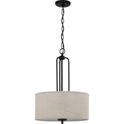 Blanche 3-Light Matte Black Pendant by Quoizel -Quoizel Sales matte black quoizel chandeliers bla2816mbk 44 1000