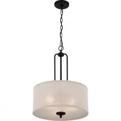 Blanche 3-Light Matte Black Pendant by Quoizel -Quoizel Sales matte black quoizel chandeliers bla2816mbk 4f 1000