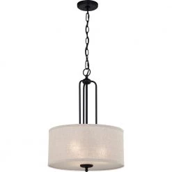 Blanche 3-Light Matte Black Pendant by Quoizel -Quoizel Sales matte black quoizel chandeliers bla2816mbk c3 1000