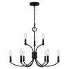 Briar 9-Light Matte Black Chandelier by Quoizel -Quoizel Sales matte black quoizel chandeliers brr5025mbk 64 1000