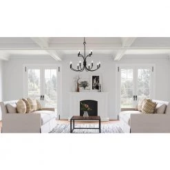 Briar 12-Light Matte Black Chandelier by Quoizel -Quoizel Sales matte black quoizel chandeliers brr5032mbk 31 1000